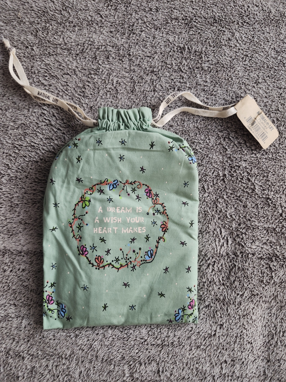 BRAND NEW NATURAL LIFE Pillow Sham In Natural Life Sham Pouch - Picture 2 of 2